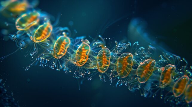 In the fourth image the beating of the protozoans flagella can be observed enabling it to move with precision through even the tiniest