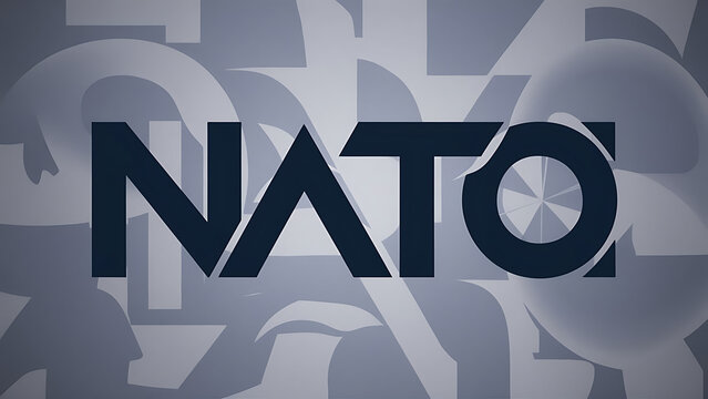 word on black background, Nato