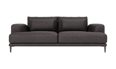 Modern and luxury brown sofa isolated on white background. Furniture Collection. 