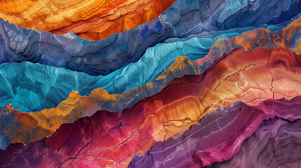 abstract colorful landscape, Rock texture, rock formations. Abstract colorful background image. 