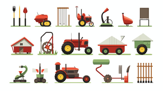 Vector image farm tools icon on white background 2d