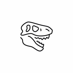 dinosaur predator skull bone icon
