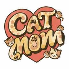 Fototapeta premium inside a heart in the centre of cute cats it says 