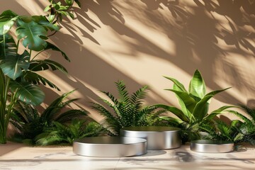 Group of Plant Pots on Table