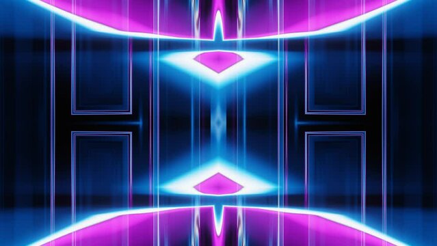 Abstract purple and blue blinking neon vj loop animation