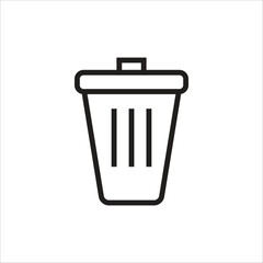 trash can vetor icon line new