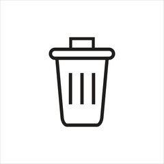 trash can vetor icon line new