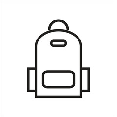 school bag vector icon line template