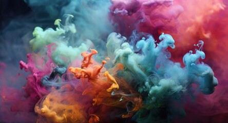 Fototapeta na wymiar Multicolored smoke. PC wallpaper.