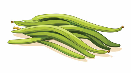 Obraz na płótnie Canvas Vector image of green beans icon with white background