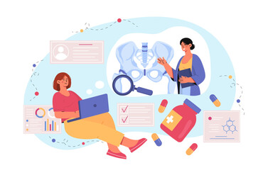 Doctor online service vector