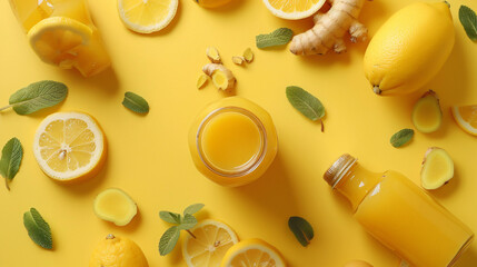 Ginger lemon turmeric immune system shot juice