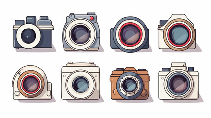 Vector image photo camera filters icon with white background