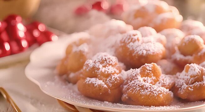 Indulge in Sharing Joy Freshly Made Zeppole, a Delightful Addition to Gatherings, Spreading Happiness and Culinary Delights
