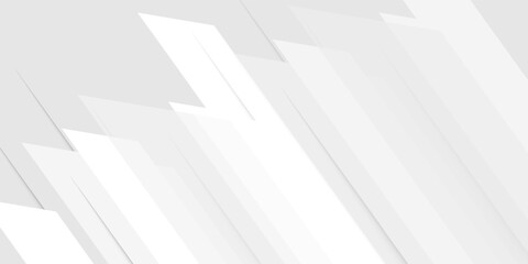 Fototapeta premium Minimal geometric white light background abstract design.