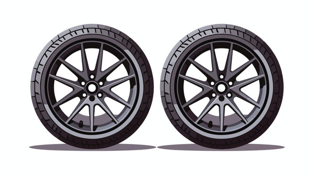Vector image road car tire icon on white background