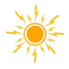 sun icon isolated on transparent background	
