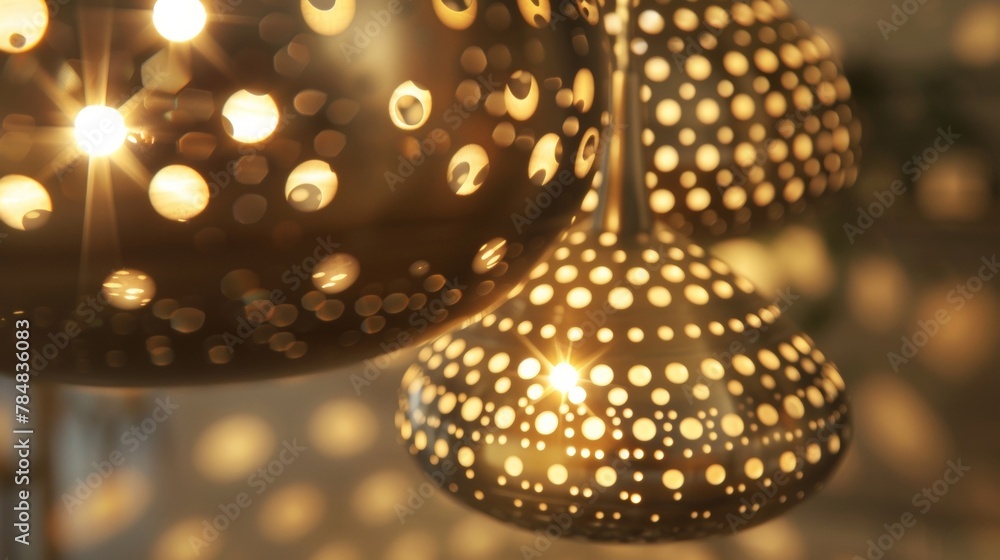 Aufkleber the soft light diffused through the metallic perforations creating a magical and surreal atmosphere 