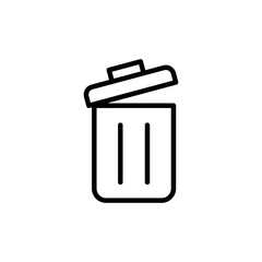 Trash icon vector isolated on white background. trash can icon. Delete icon vector