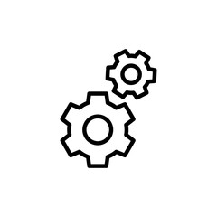 setting Icon vector isolated on white background. setting vector icon. Cog settings Icon Symbol. Gear