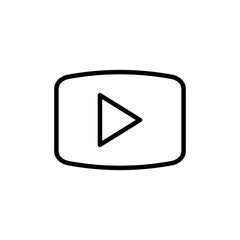 play Icon vector isolated on white background. Play button vector icon. Video icon vector