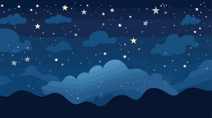 Vector postcard. Lustration with the stars. Templat
