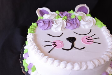 Pretty birthday cake, cat. funny 