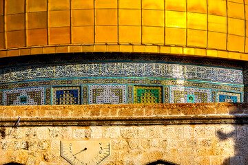 Golden Dome of the Rock Mosque Temple Mount Jerusalem Israel - 784844468