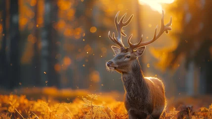 Foto op Canvas deer in the forest,generative ai © Suralai
