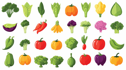 Vegetables food icon. Simple illustration of vegeta