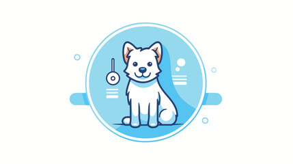 Veterinary pharmacy symbol line icon. Pet clinic pe
