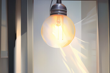 light bulb on the wall, generative ai