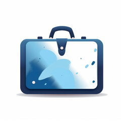 flat vector illustration of a briefcase for work, stylised, abstract, minimal, clean design, web design, graphic design,generative ai