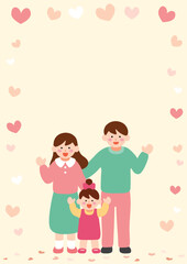 Family border background illustration