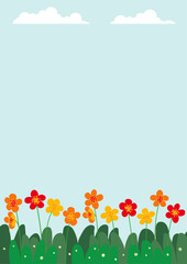 Obraz premium Flower field background illustration