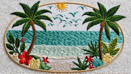 Summer Vibes Embroidery Happy Chill