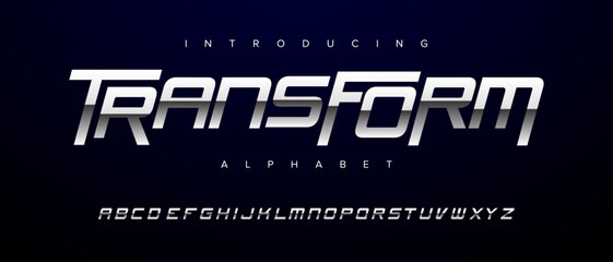 Transform creative simple modern urban alphabet font. Digital abstract futuristic, fashion, sport, minimal technology typography. Simple numeric vector illustration
