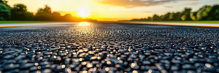 Fototapeta premium Sunset Over a Pebble Beach, with Waves Gently Washing Over and Reflecting the Evening Sky