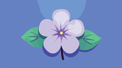 Violet flower icon. Flat illustration of violet flo