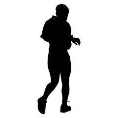 A young woman in silhouette