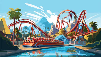 Waterbased amusement ride at Universal Studios of