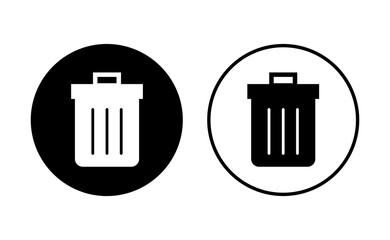 Trash icon set. trash can icon. delete icon vector. garbage
