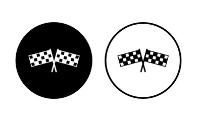 Racing flag icon set. race flag icon.Checkered racing flag icon