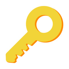golden key illustration