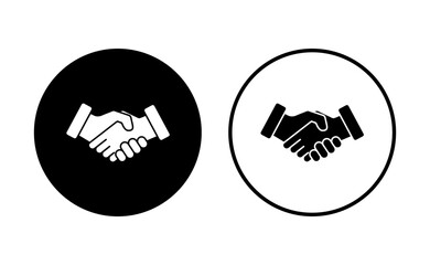 Handshake icon set. business handshake. contact agreement