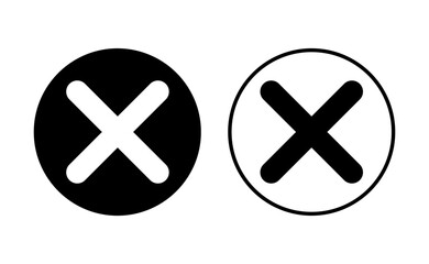 Obraz premium Close icon set. Delete icon vector. cross sign