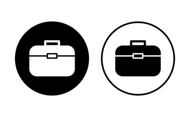 Briefcase icon set. suitcase icon. luggage symbol.