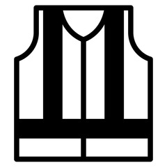 Construction safety vest icon