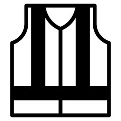Construction safety vest icon