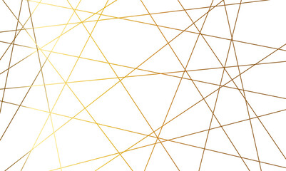 Obraz premium Abstract luxury seamless premium shiny golden random chaotic square and triangle lines on transparent background. Vector, illustration